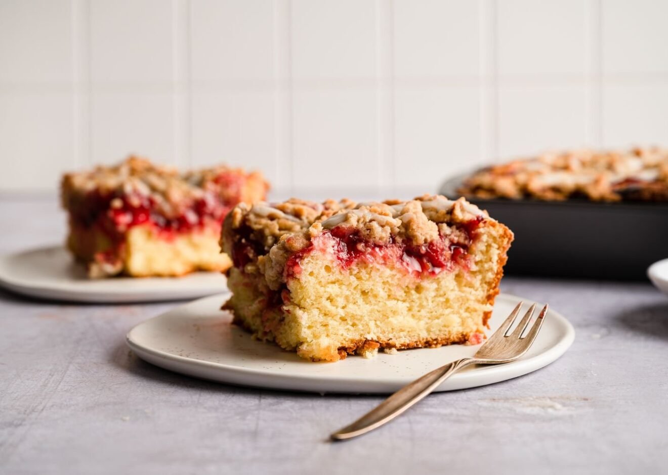 Pastel de café con cereza