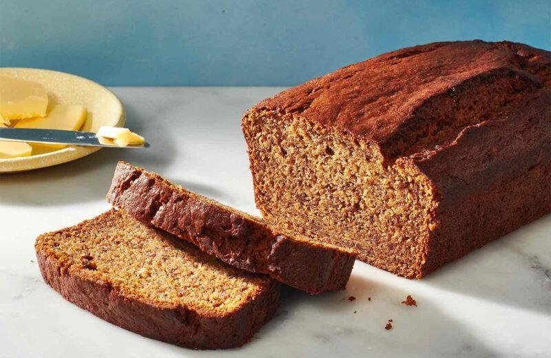 Pan de plátano de mantequilla de maní