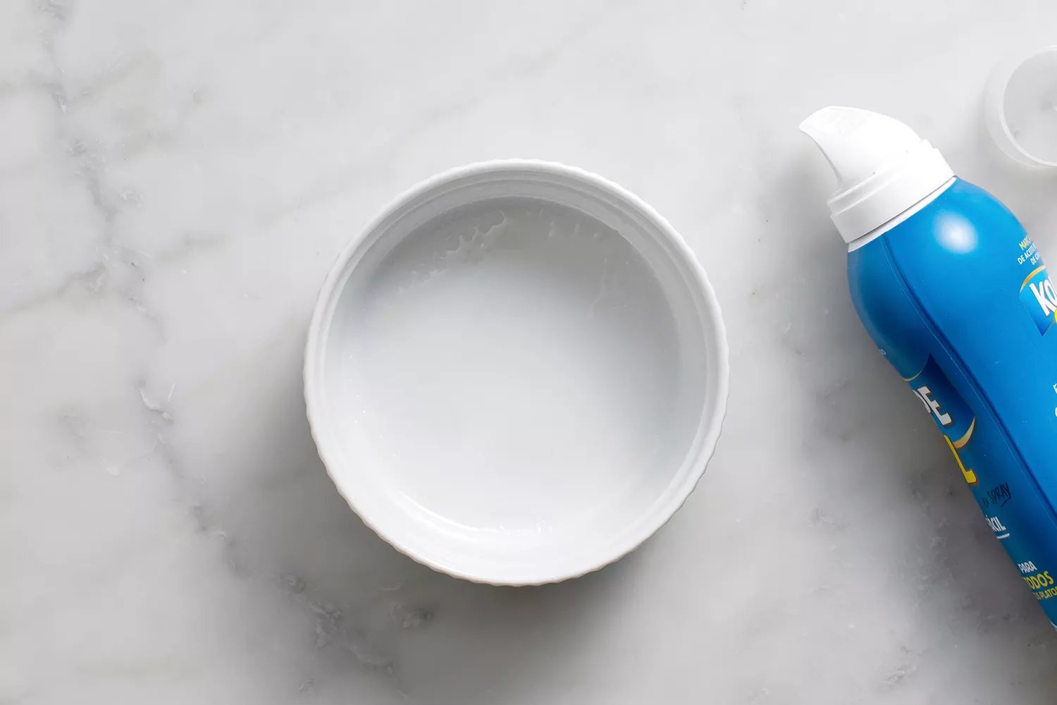 Ramequim e spray de cozinha