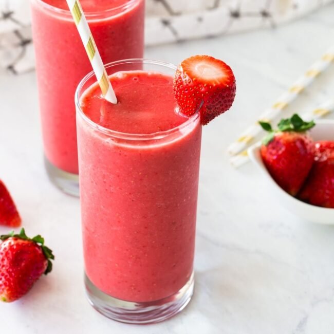 Receta Fácil de Smoothie de Morango