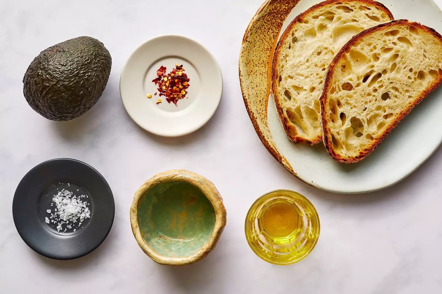 ingredients for avocado toast