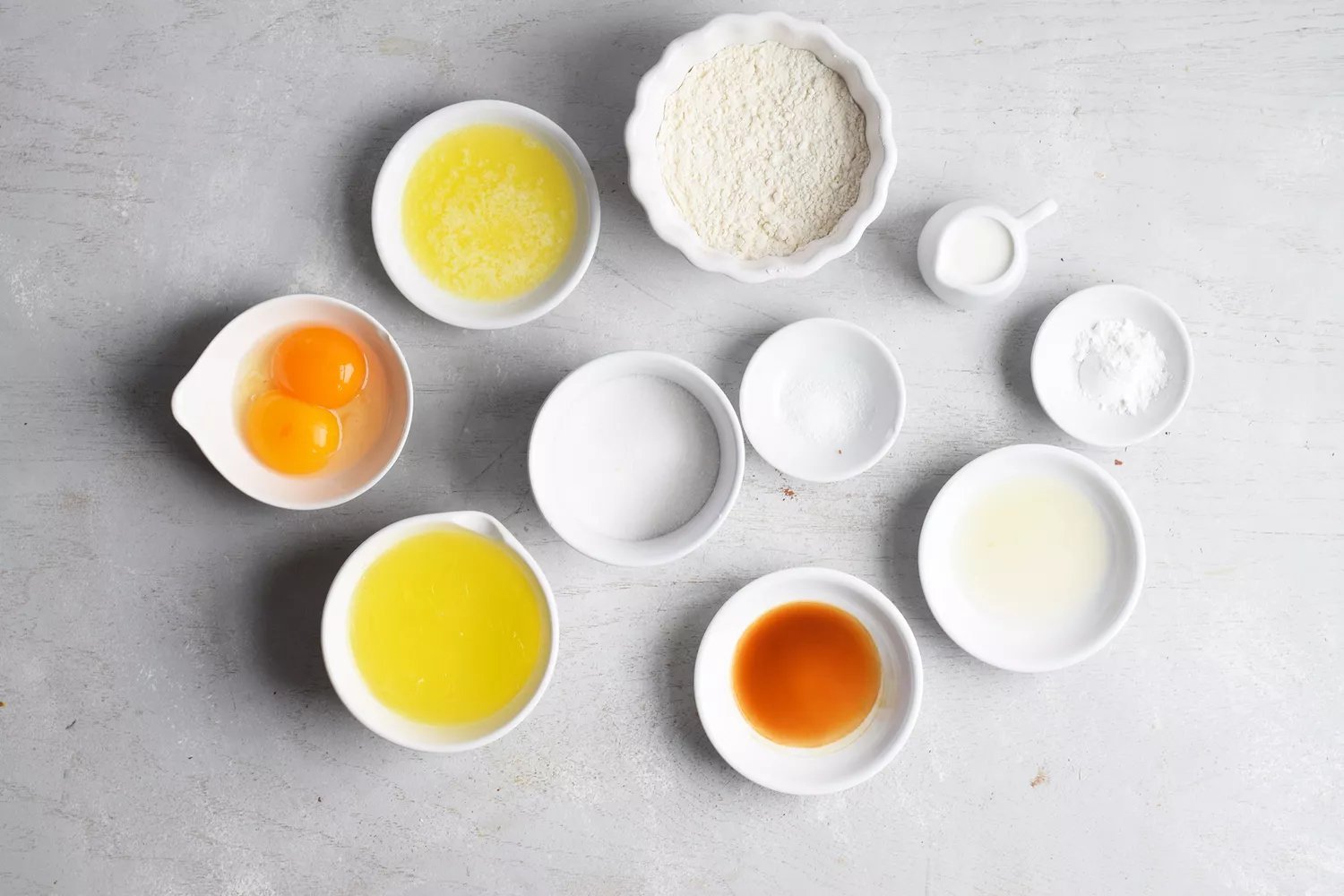 Ingredientes da panqueca japonesa